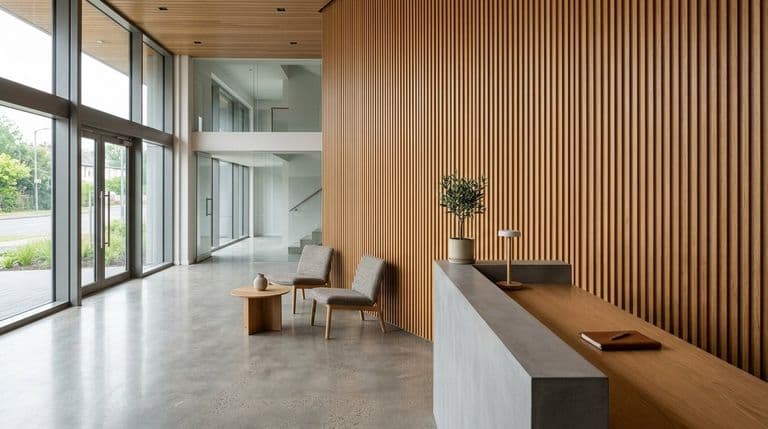 Lobby feature wall